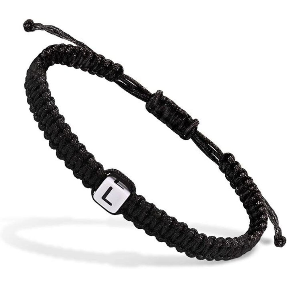 Bracelets For Women Girls Adjustable Initial Bracelet Letter L Charm Cute